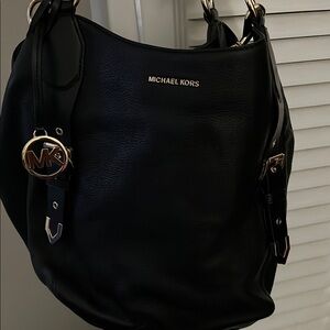 Michael Kors Black Leather Shoulder Bag